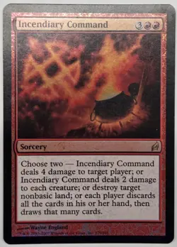 Incendiary Command FOIL Lorwyn Red Sorcery Rare Magic the Gathering MTG TCG Card - Image 1
