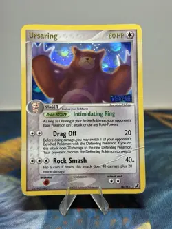 Ursaring 18/115 Ex Unseen Forces Reverse Holo Rare Stamped Pokemon Card HP DMG - Image 1