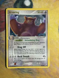 Ursaring 18/115 Ex Unseen Forces Reverse Holo Rare Stamped Pokemon Card HP DMG - Image 2