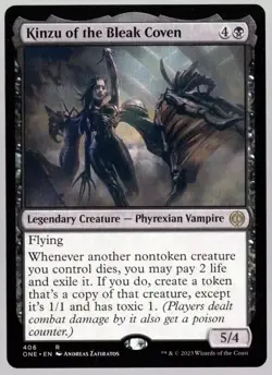 Kinzu of the Bleak Coven 406 Non Foil Rare Phyrexia All Will Be One MTG NM - Image 1