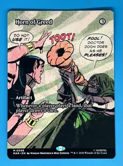 Horn of Greed (Borderless) MTG Marvel Super Heroes #0098 Regular - Image 1