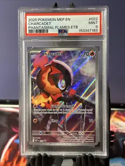 2025 POKEMON MEP EN-ME BLACK STAR PROMO #022 CHARCADET PSA 9 - Image 1