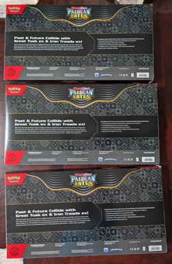 Lot of 3 - Pokemon Paldean Fates Great Tusk & Iron Treads Collection - Sealed - Image 2