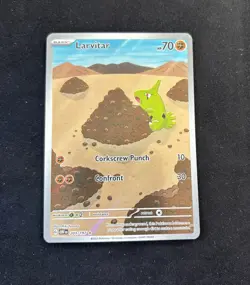 Pokemon Larvitar Obsidian Flames Holo Illustration Rare 203/197 English NM - Image 1