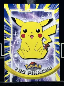 Pikachu #25 1999 Pokemon TV Animation Edition Black Logo Topps Non Holo - Image 3