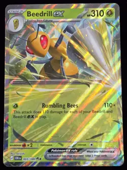 Pokemon TCG: Chaos Rising - Beedrill ex (003/086) Double Rare Holo - Image 1