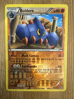 Boldore 66/124 B&W Dragons Exalted REVERSE HOLO Pokemon MP - Image 1