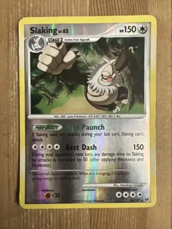 Slaking 16/127 Reverse Holo Pokemon Platinum Base Set Gen 4 HP 2009 - Image 1