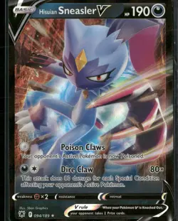Hisuian Sneasler V 094/189 Holo V Rare Astral Radiance Pokemon Near Mint - Image 1