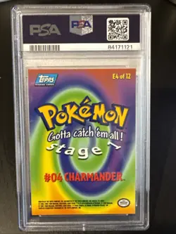 1999 Topps Pokemon Movie Charmander E4 PSA 8 NM-MT - Image 2