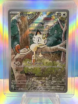 Pokemon TCG Meowth 106/094 - Phantasmal Flames Illustration Rare NM - Image 1