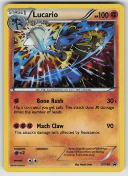 POKEMON LUCARIO XY140 HOLO P XY PROMO MP HOLO - Image 1
