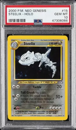 2000 POKEMON NEO GENESIS #15 STEELIX-HOLO PSA 10 - Image 1