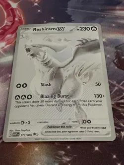 Pokemon TCG Reshiram EX White Flare Black White Rare 173/086 - Image 2