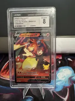Pokemon Company CGC 8 Lance's Charizard V SWSH133 Promo Holo EN 2021 - Image 1