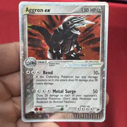 Pokemon TCG Aggron ex 95/100 Sandstorm Ultra Rare Holo EX Stage 2 150 HP - Image 1