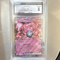 The Pokemon Company CGC 8 Team Rocket's Mewtwo ex 205 SV Promo Holo EN 2025 - Image 1