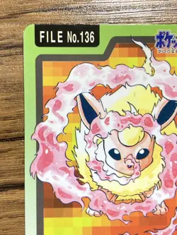 Pokemon Carddass Card Flareon File No.136 Bandai Pocket Monsters 1997 Japan - Image 3