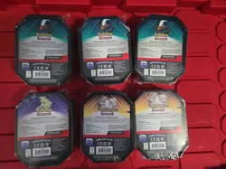 Lot of 6 Triple Whammy Collector Sealed Tin Set Pokemon TCG (18 Booster Packs) - Image 2