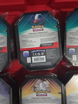 Lot of 6 Triple Whammy Collector Sealed Tin Set Pokemon TCG (18 Booster Packs) - Image 4