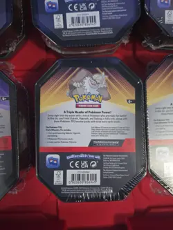 Lot of 6 Triple Whammy Collector Sealed Tin Set Pokemon TCG (18 Booster Packs) - Image 5