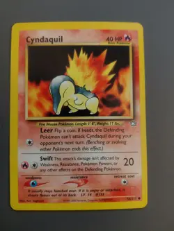Pokemon: Cyndaquil 56/111 LP - Non Holo - Vintage - Image 1