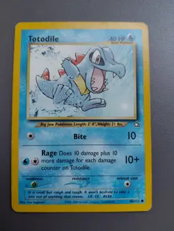 Pokemon Basic Totodile Neo Genesis 80/111 Common Unlimited LP - Image 1