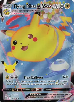 Flying Pikachu VMAX 007/025 Holo VMAX Rare Celebrations Pokemon Lightly Played - Image 1