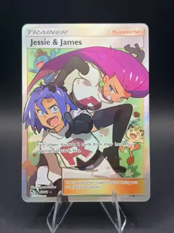 Pokemon TCG Jessie & James 68/68 Hidden Fates Full Art Holo UR EN 2019 - Image 1