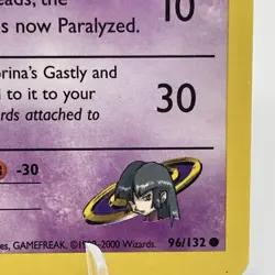 Sabrina's Gastly 96/132 Gym Challenge Unlimited Pokemon Card Common NM-Mint - Image 5