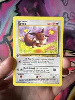 1999 Pokemon Card Fossil 1st Edition Eevee Regular - Image 1