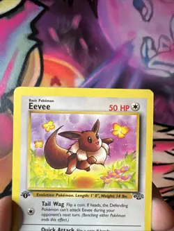 1999 Pokemon Card Fossil 1st Edition Eevee Regular - Image 2