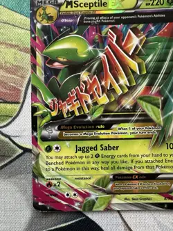 Pokemon M Sceptile EX 8/98 XY Ancient Origins Holo Ultra Rare Card - DMG - Image 4