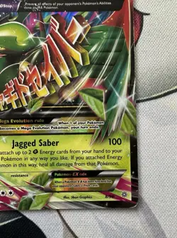 Pokemon M Sceptile EX 8/98 XY Ancient Origins Holo Ultra Rare Card - DMG - Image 5