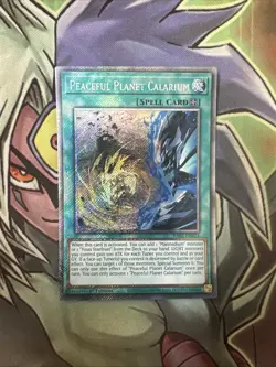RA02-EN074 Peaceful Planet Calarium Platinum Secret 1st Edition NM Yugioh Card - Image 1
