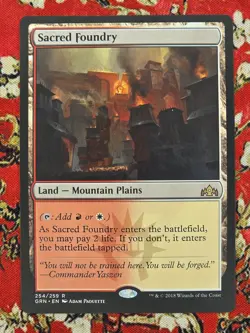 MTG Sacred Foundry Regular GRN 254 LP - Guilds of Ravnica Lightly Played - Image 1