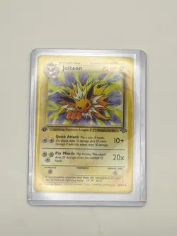 Pokemon Jolteon 1st Edition Non-Holo 20/64 Jungle 1999 WOTC Vintage MP - Image 1