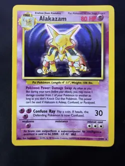 Pokemon Card english Alakazam 1/102 Holo Base Set Wizards 1999 LP/NM - Image 1