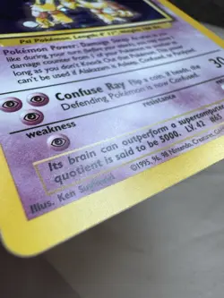 Pokemon Card english Alakazam 1/102 Holo Base Set Wizards 1999 LP/NM - Image 4