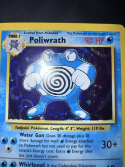 Pokemon Card english Poliwrath 13/102 Holo Base Set Wizards 1999 LP - Image 3