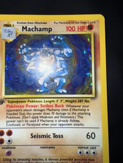 Pokemon Card english Machamp Holo 8/102 Base Set Wizards 1999 - Image 5