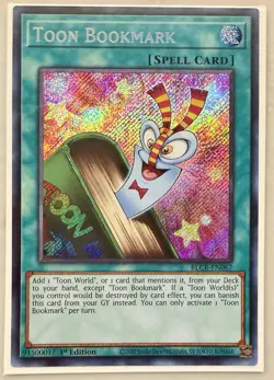 2020 Yu-Gi-Oh! - Toon Bookmark 1st Edion BLCR-EN067 Secret Rare - Image 1