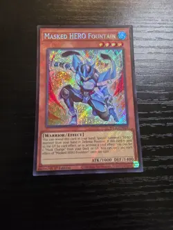 Masked HERO Fountain BLGG-EN029 Secret Rare 1st Edition Yu-Gi-Oh NM - Image 1