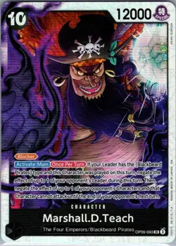 Marshall.D.Teach OP09-093 SR Emperors in the New World - One Piece Card - NM - Image 1