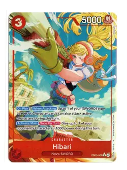 Hibari (Alternate Art) EB03-008 R Foil Extra Booster: One Piece Heroines NM - Image 1