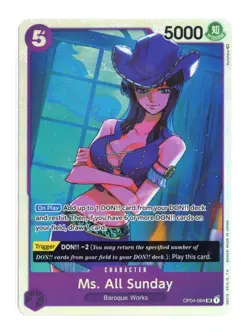 Ms. All Sunday OP04-064 SR Foil One Piece Kingdoms of Intrigue English NM - Image 1