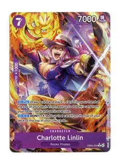 Charlotte Linlin Alt Art EB03-034 R Foil One Piece Extra Booster: Heroines NM - Image 1