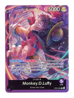 Monkey.D.Luffy OP05-060 L Foil One Piece Starter Deck 18: PURPLE English NM - Image 1