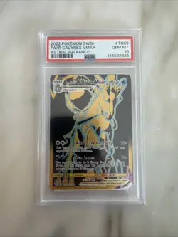 2022 Pokemon Astral Radiance Ice Rider Calyrex VMAX TG29 Gold Secret Rare PSA 10 - Image 1