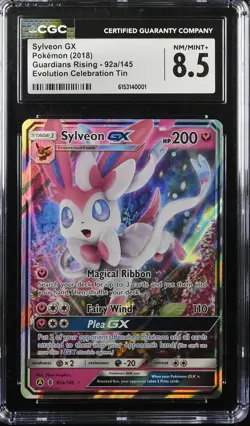 Pokemon Graded Sylveon GX #92a/145 Guardians Rising CGC 8.5 - Image 1
